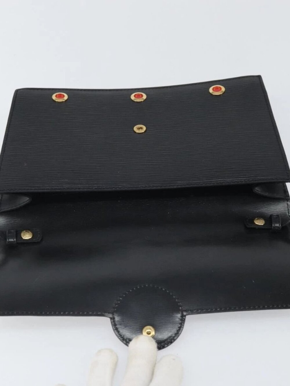 LOUIS VUITTON Epi Hublot Shoulder Bag Black Red M52557 LV Auth 170099 - Picture 10 of 16